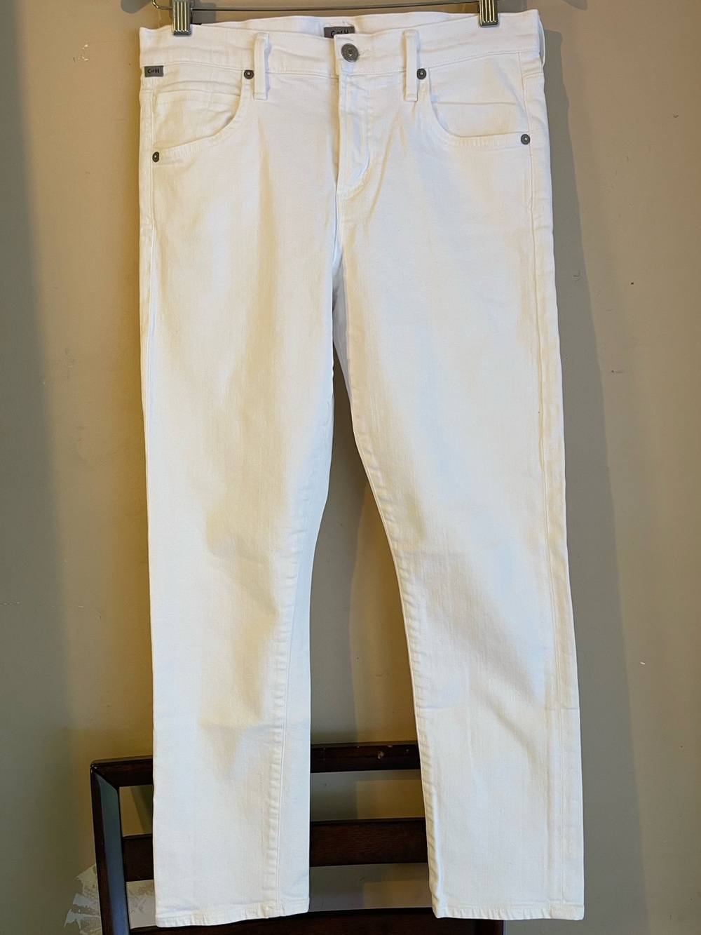 Citizens of Humanity Elsa Mid Rise Slim Fit Crop White Jeans Size 27